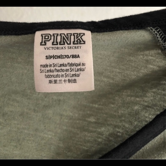 Olive Green PINK tee - Picture 4 of 4